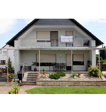 Fürniss Metallbau, Terrassenüberdachung  mit Geländer