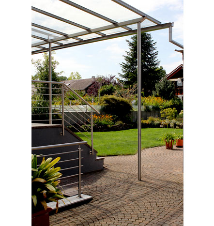 Fürniss Metallbau, Terrassenüberdachung  mit Geländer