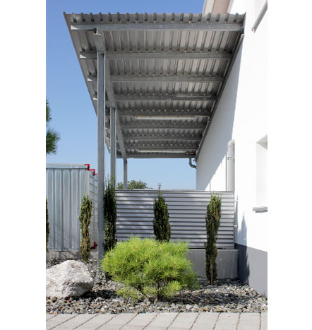 Fürniss Metallbau, Überdachung einer Außenanlage