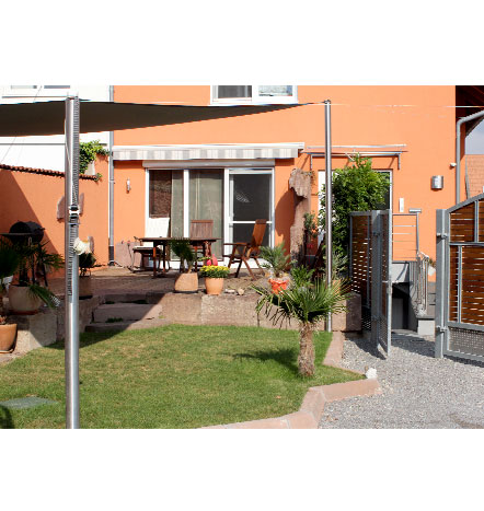 Fürniss Metallbau, Edelstahlsäulen für Sonnensegel